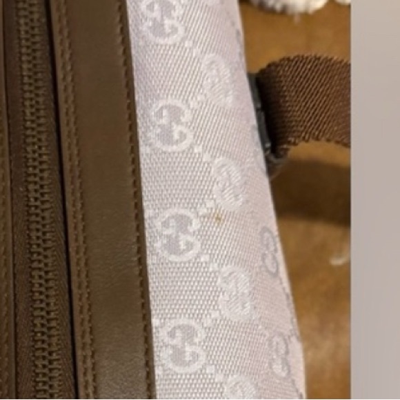 Gucci GG Canvas Boston Bag in Lavender with Brown Handles and Leather Trim - Picture 10 of 12